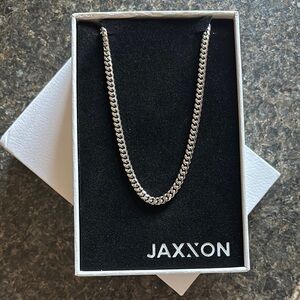 JAXXON Silver Jewelry Cuban Link Necklace